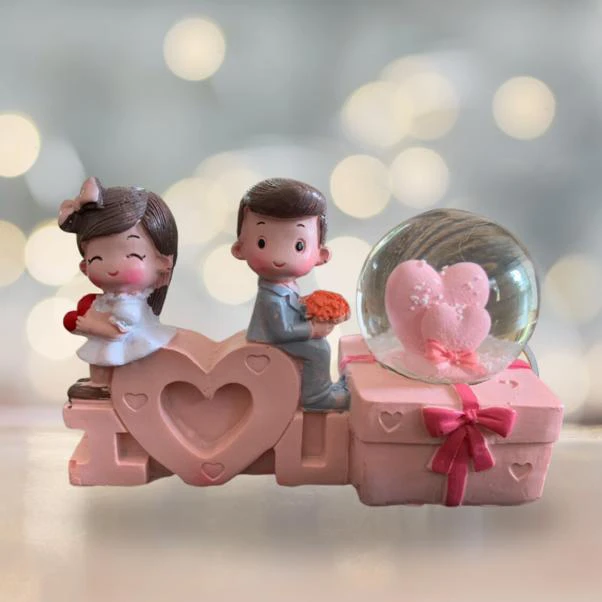 Couple Snow Globe Ornament - I LOVE YOU - 8803