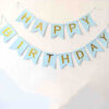 Happy Birthday Banner – Light Blue