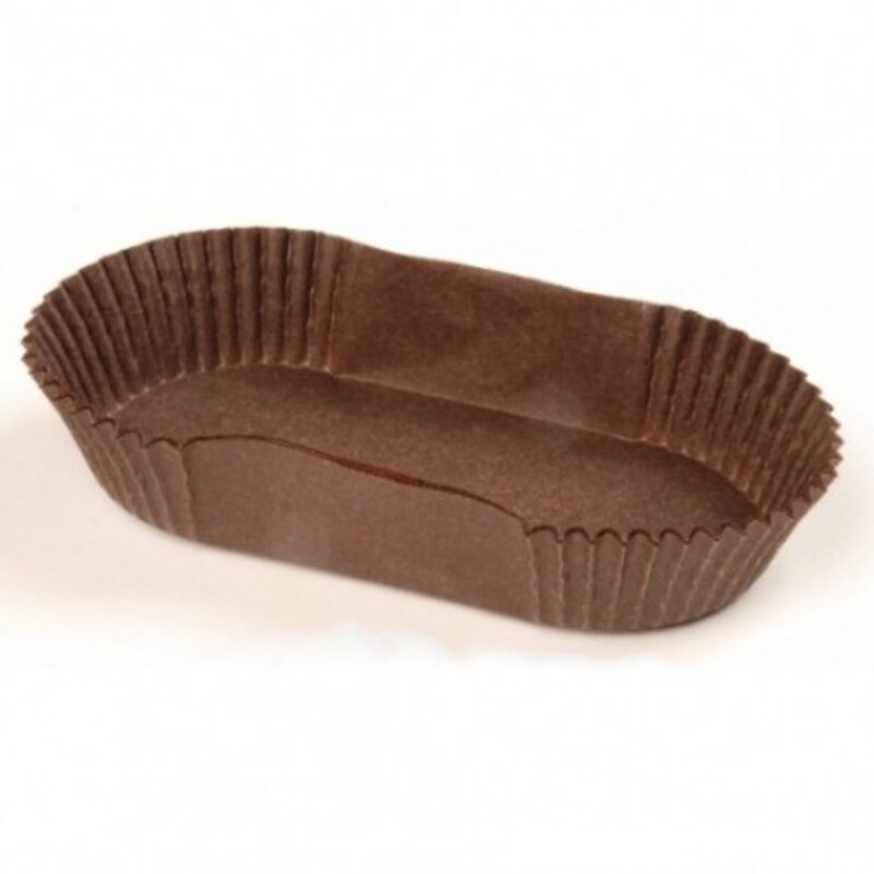 Eclair Cake Cases - 125 mm x 85 mm M - Brown 25 Pcs