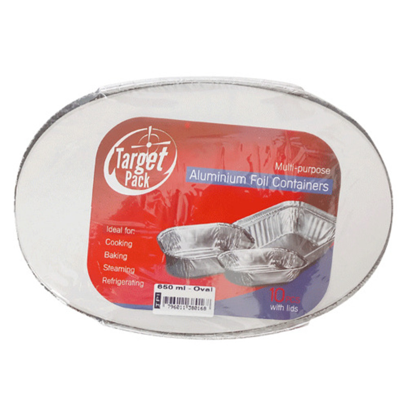 Aluminium Foil Containers - 650 ml 10 Pcs